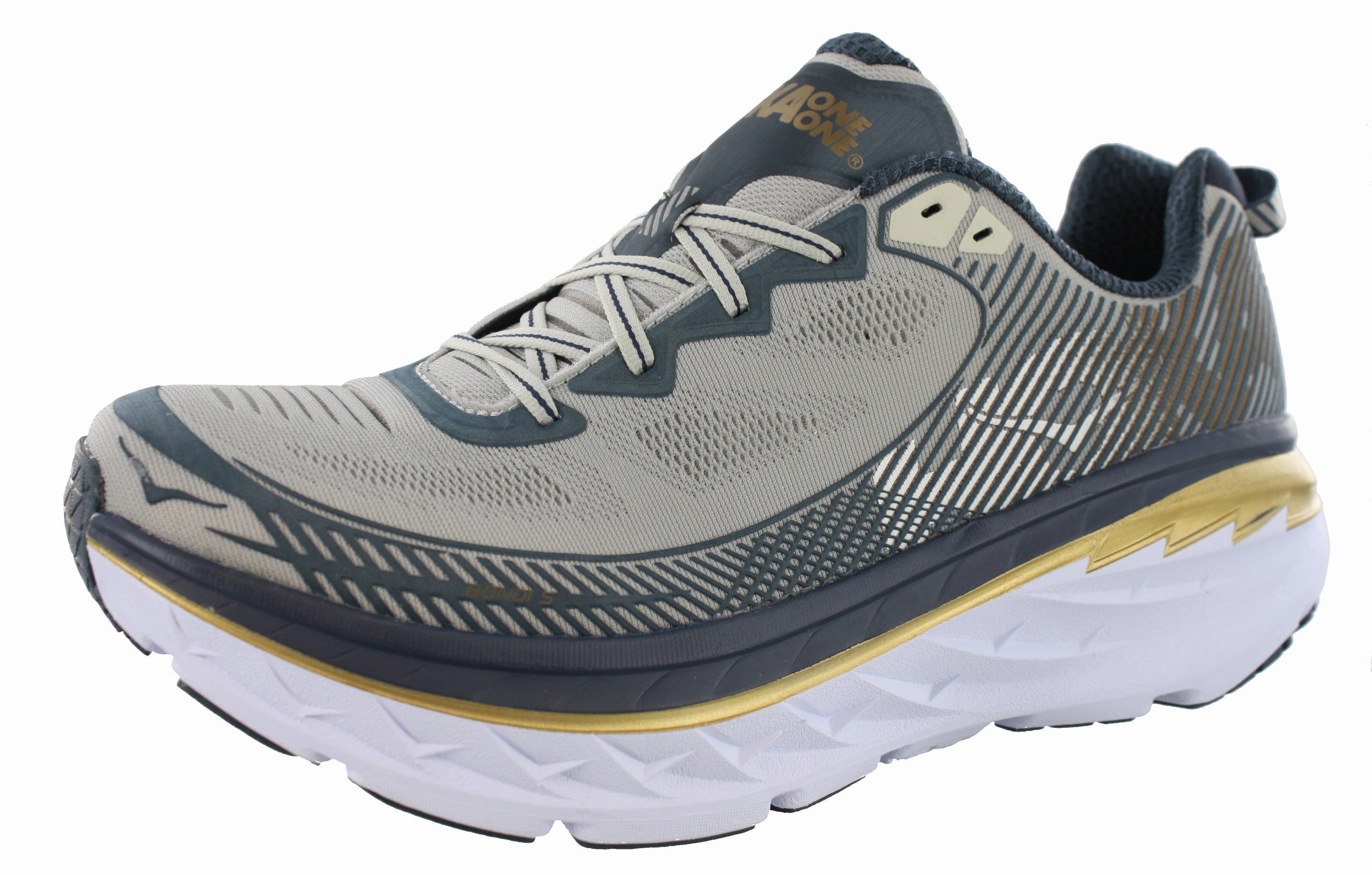 connected Hoka Men Ultra Marathon Cushioned Running Shoes Bondi 5