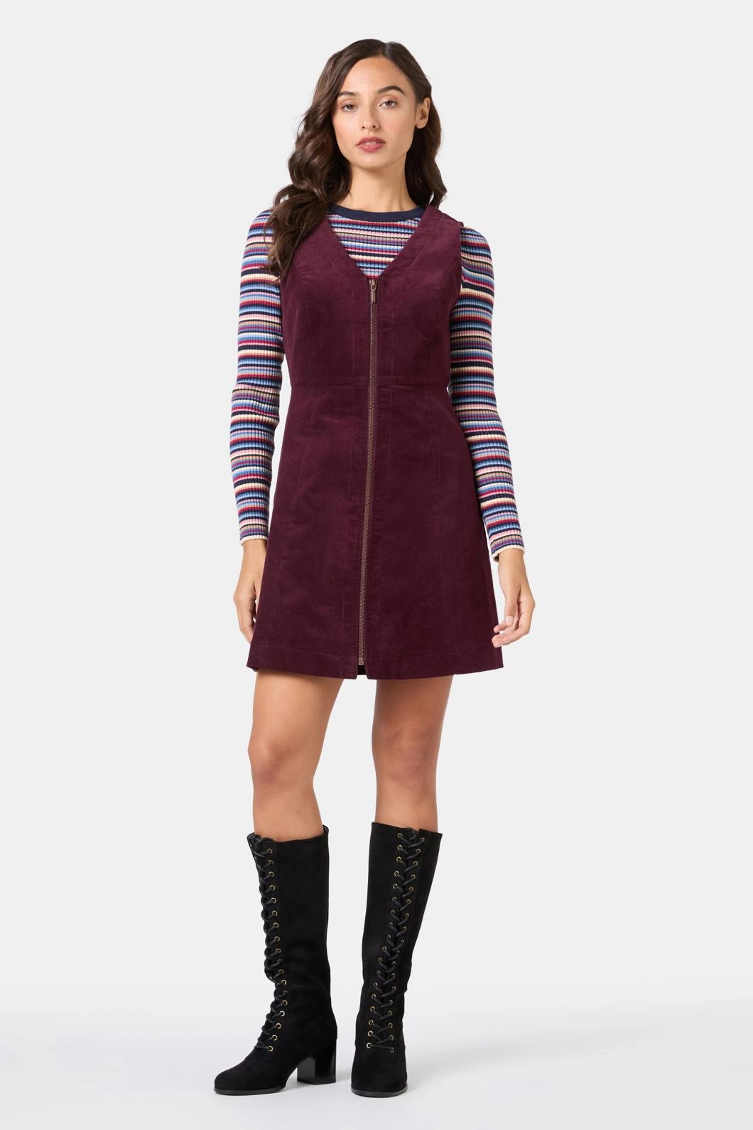 Honey Cord Pinafore Non-Pilling