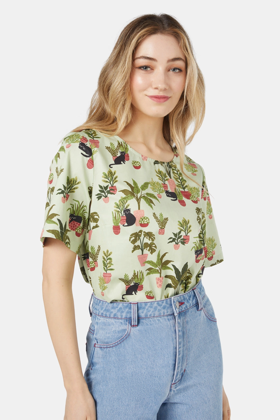 House Cat Top HighElasticity Zero Waste Production Label