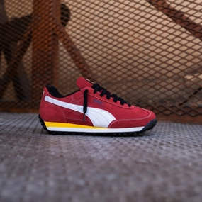 Durable Outsoles Mens Puma Easy Rider Road To Unity (Dark Crimson/Puma White)