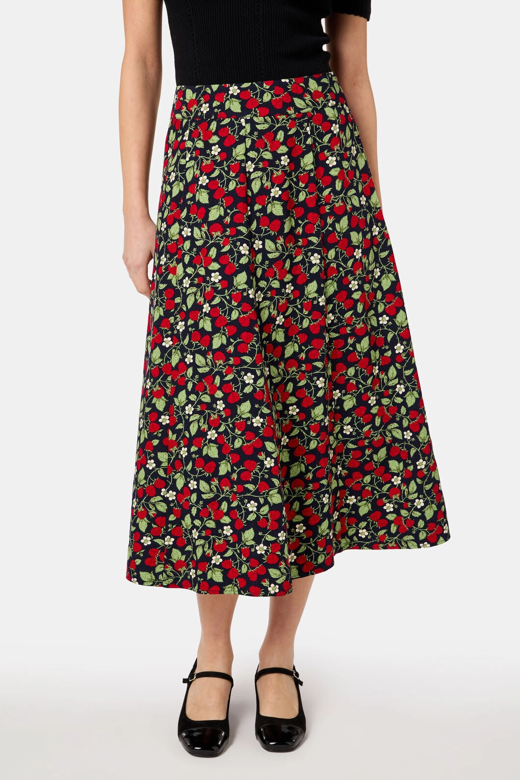Vibe Shot Raspberry Midi Skirt