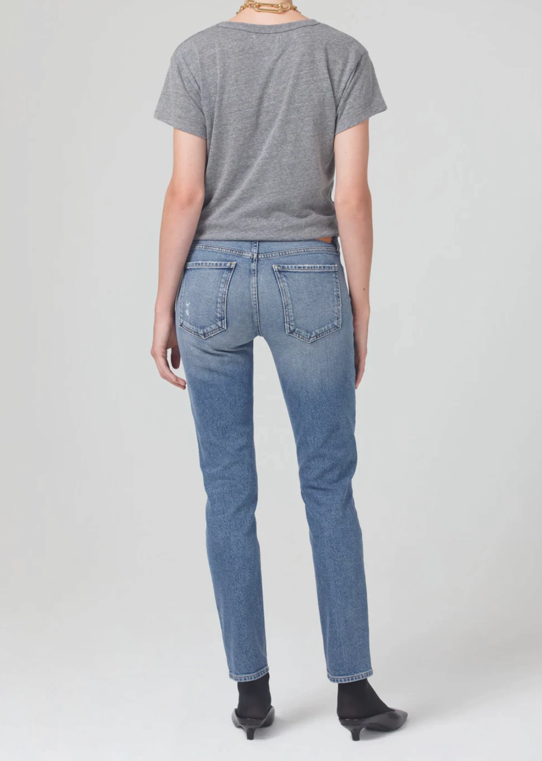 INGA LOW RISE SLIM FIT IN LILLET Minimalist Styling Cool Fit
