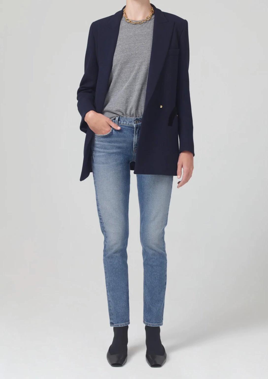 Relaxed Waist Fit INGA LOW RISE SLIM FIT IN LILLET