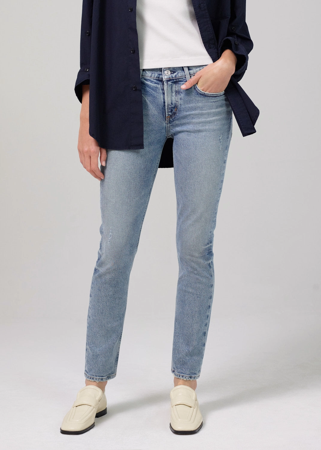 INGA LOW RISE SLIM JEAN IN ADORN AdjustableWaistband