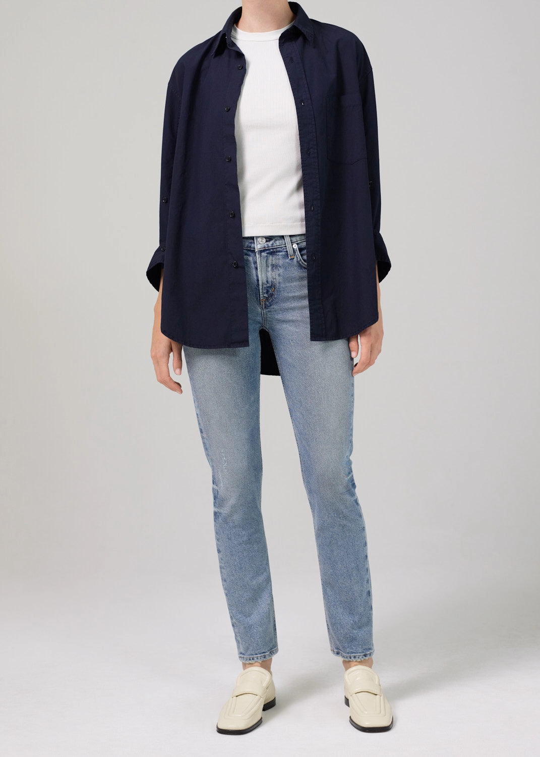 EcoFriendlyTextile NonBindingEdges INGA LOW RISE SLIM JEAN IN ADORN