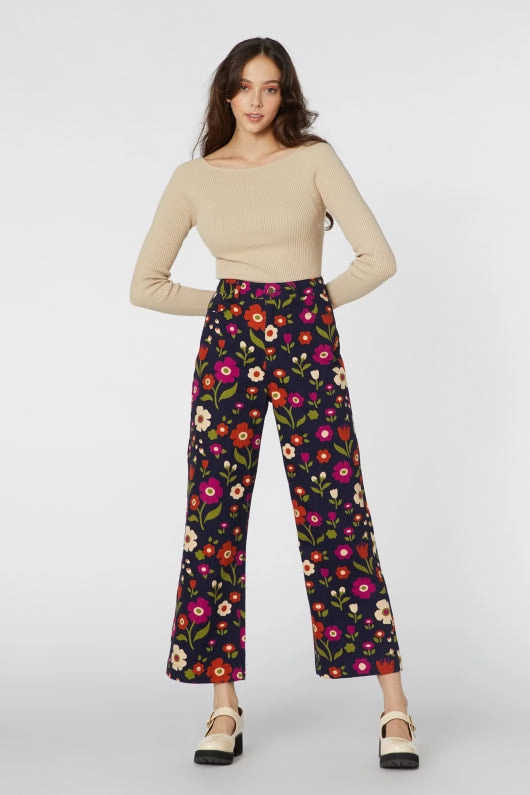 Ingrid Floral Jean Style Essential Work Meeting Casual