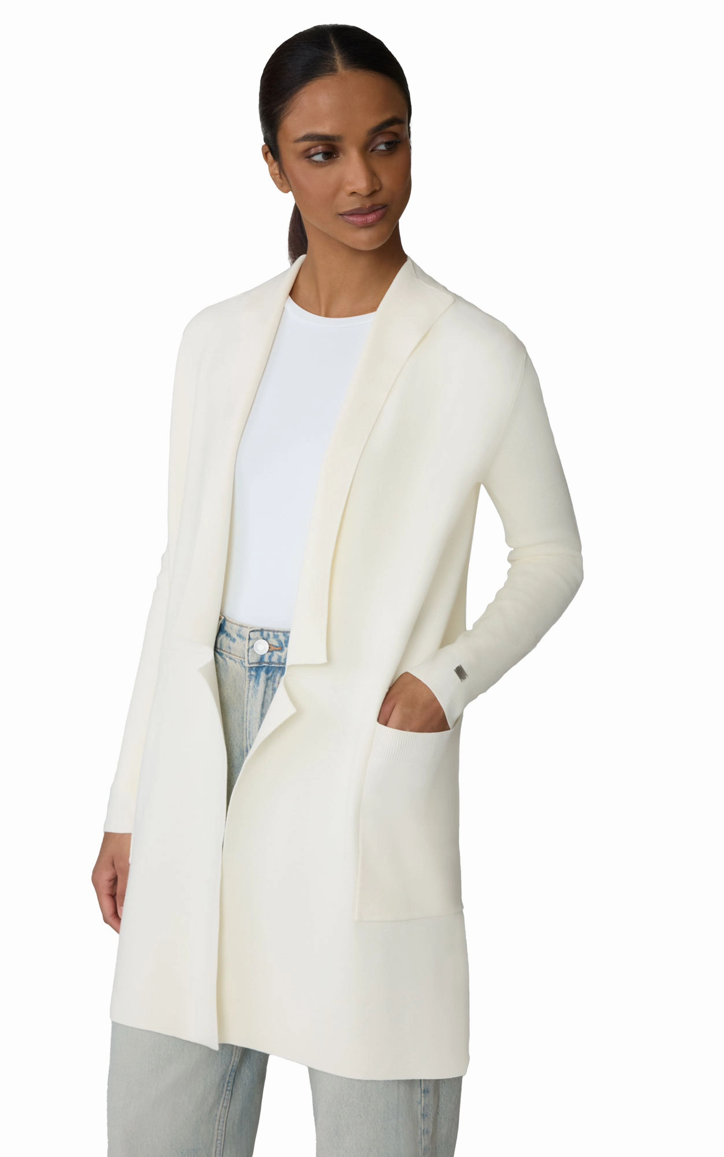 BENELA MID LENGTH SPLIT LAPEL COATIGAN Professional Fit