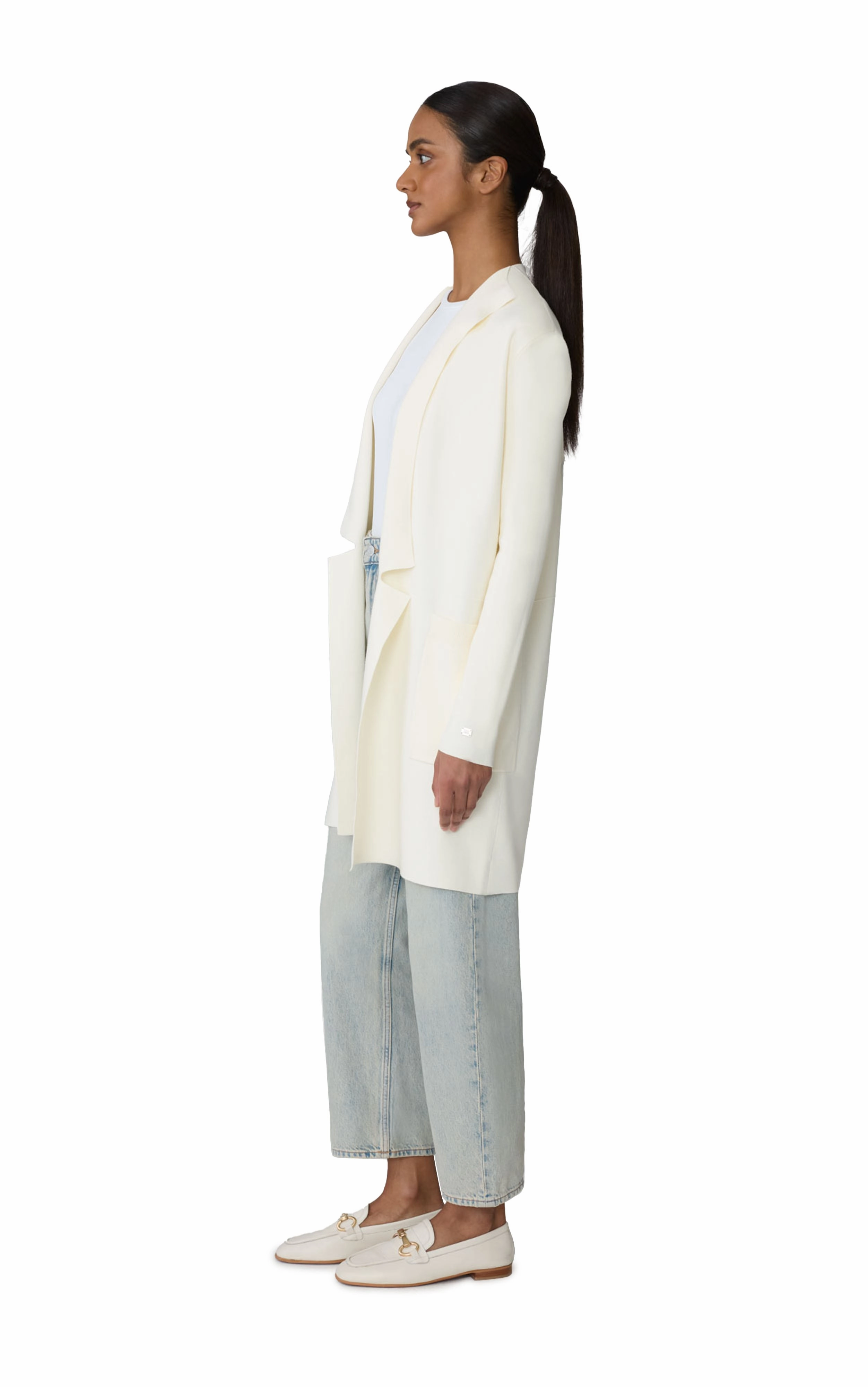 BENELA MID LENGTH SPLIT LAPEL COATIGAN Mountain Cool