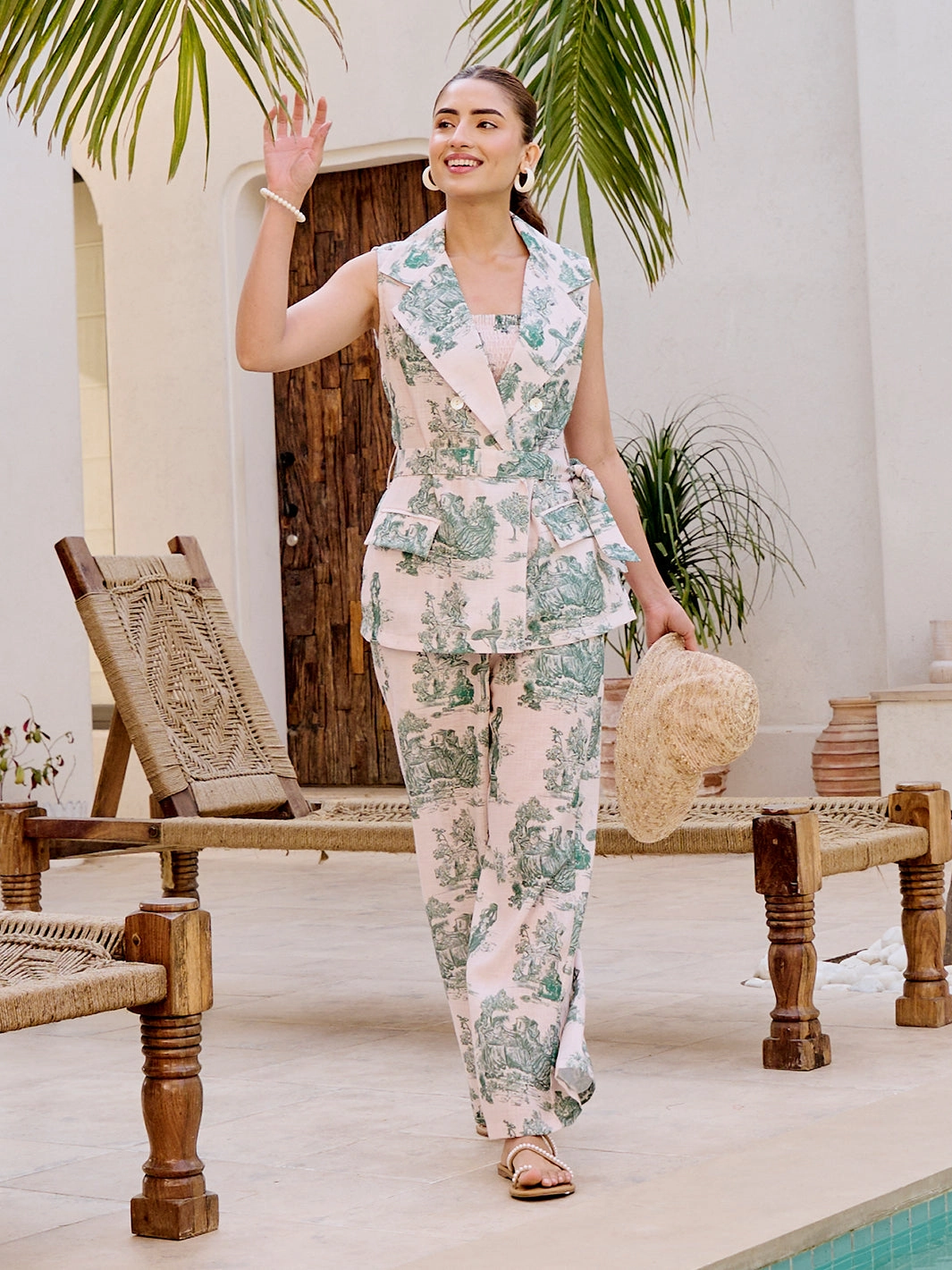 Smart and Relaxed Josas Toile Printed Top