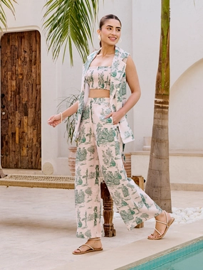 Easy Mood Work Chic Josas Toile Printed Top