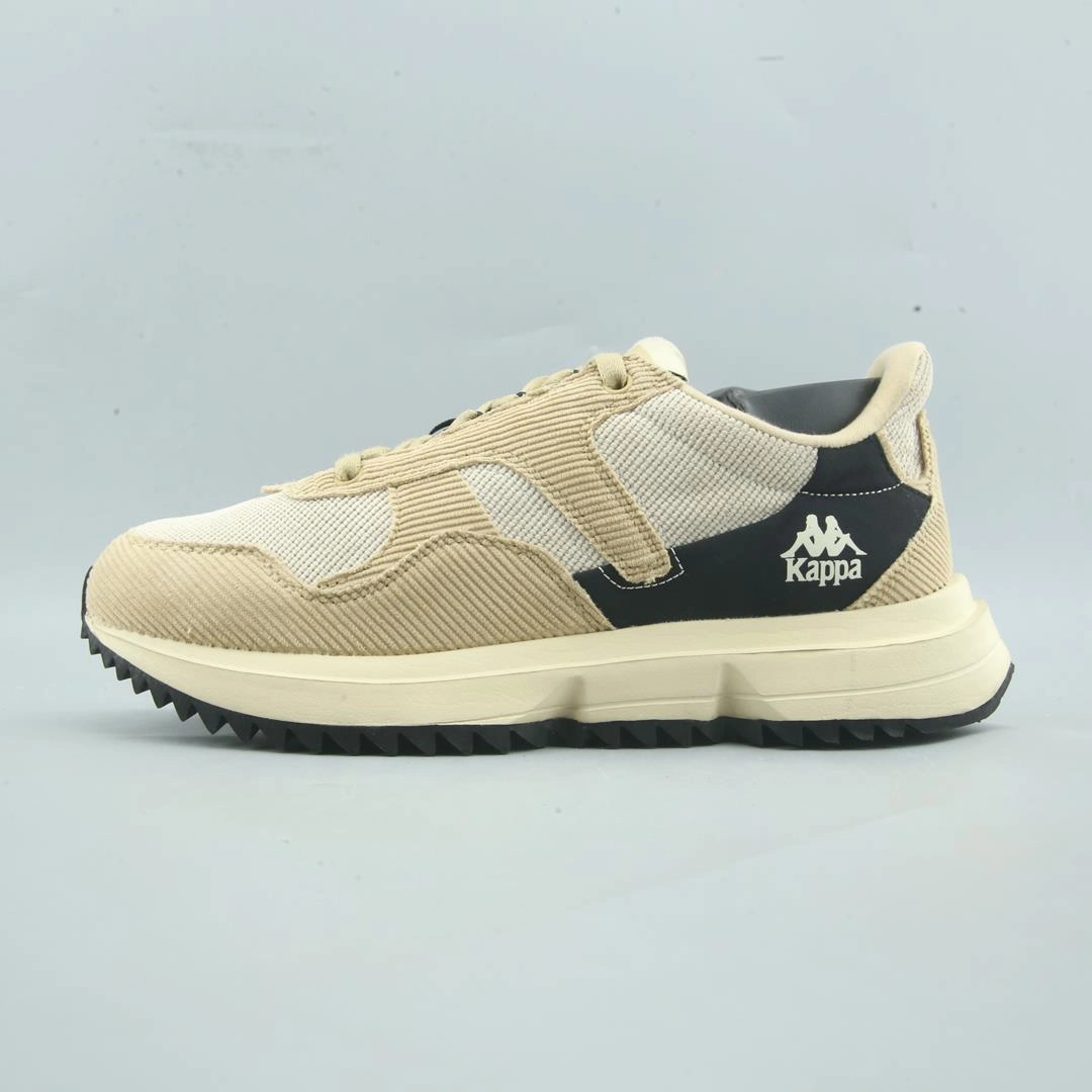 KAPPA  RETRO RUNNER KHAKI ANGORA Airflow Channel Soles running in a sidewalk area shoes