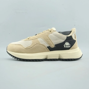 KAPPA  RETRO RUNNER KHAKI ANGORA Airflow Channel Soles running in a sidewalk area shoes