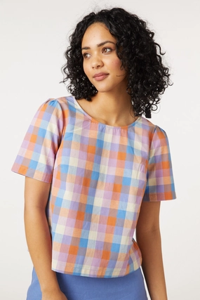 Karla Check Top PreWashed Variable Tension Adjustment