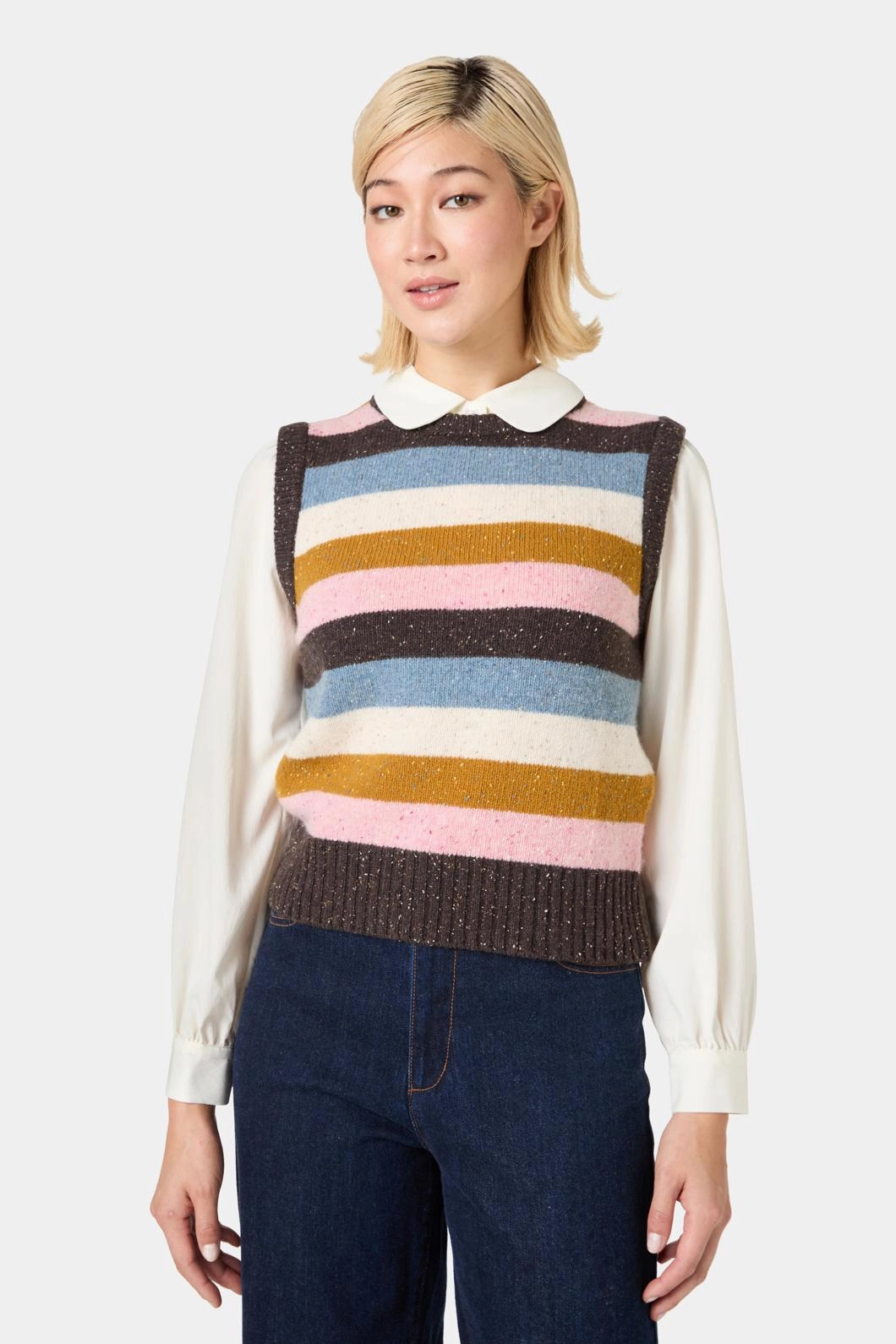 Perfect Design Cozy Design Wear Aurora Stripe Knit Vest