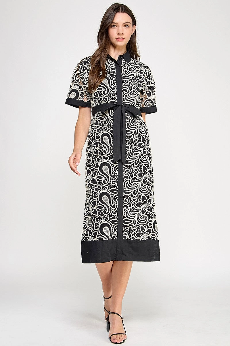 FrictionReducing Lining LACE SHIRT DRESS
