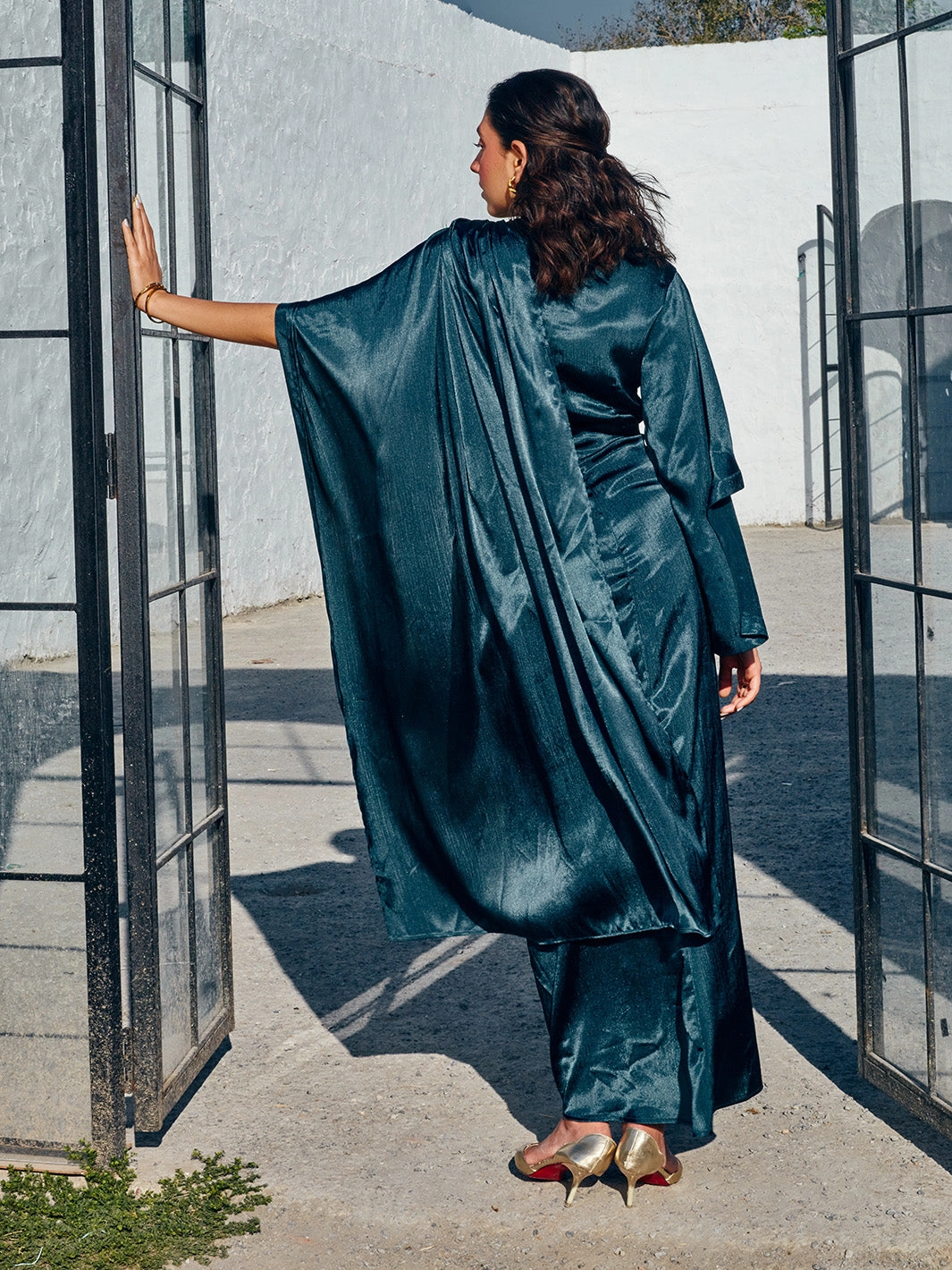 JADE DRAPE GOWN Simplistic Mood FlexibleClosure