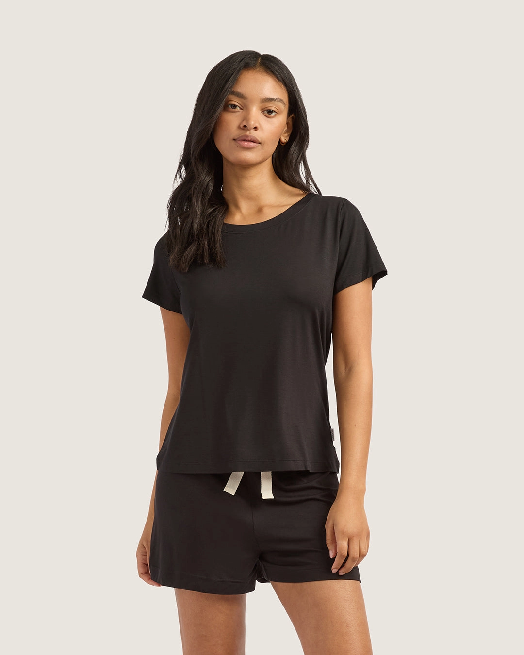 Goodnight Sleep Tee - Black Creative Glow yoga mode
