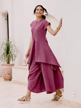 Flexible Cut Silky Shine Lazuli Flare Pants with Elastic