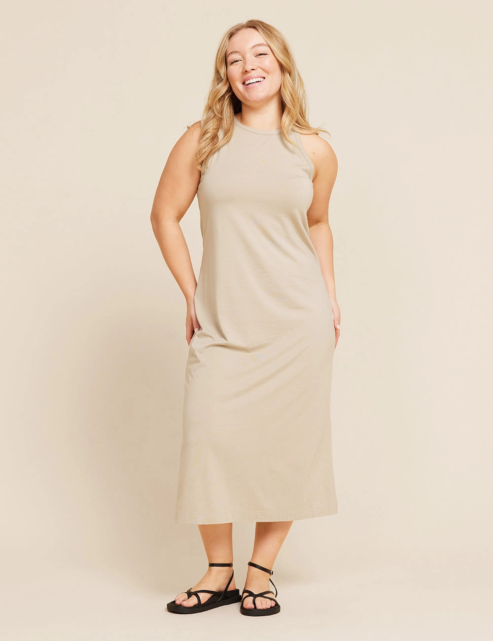 Racerback Dress - Stone Easy Layering