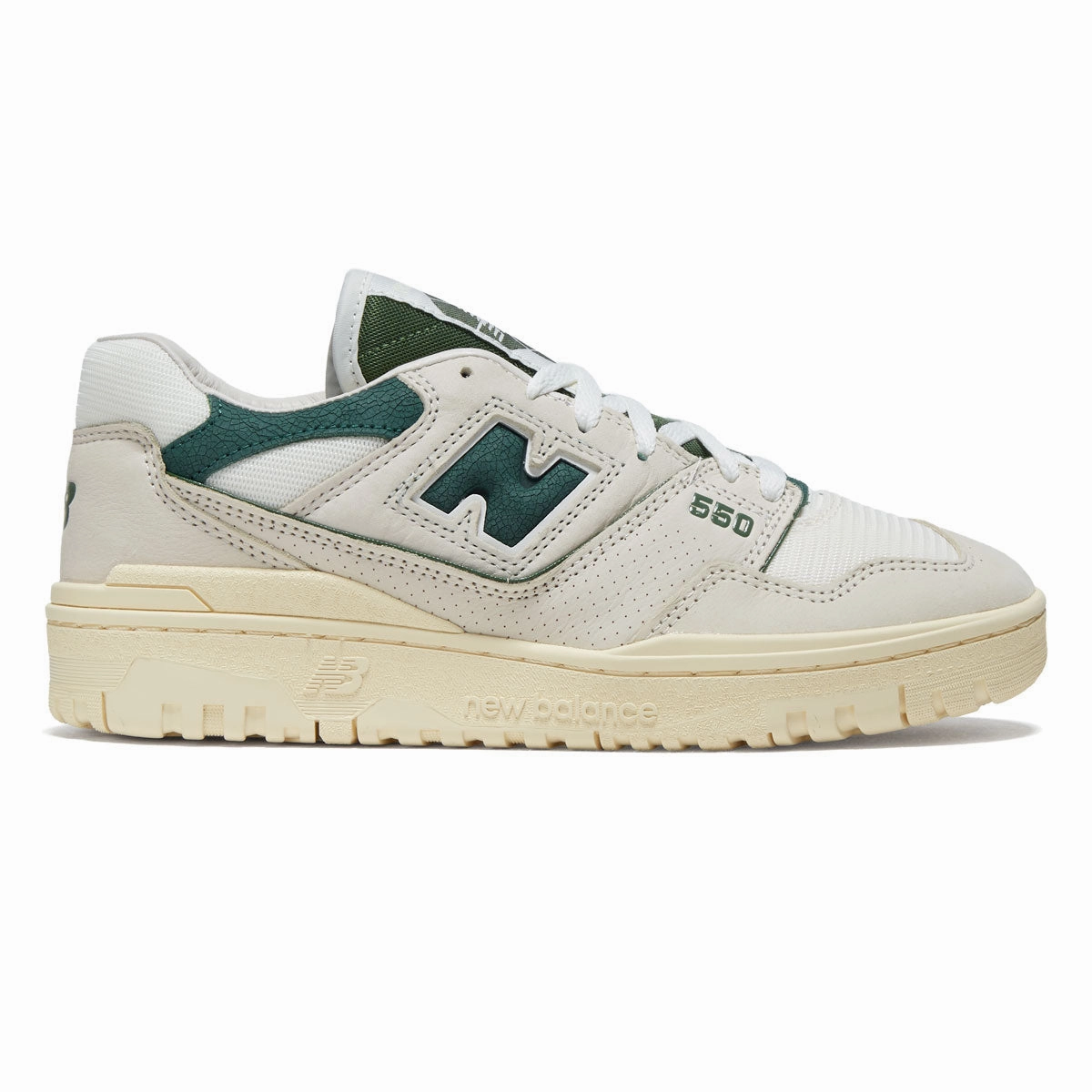 New Balance 550 Shoes - Permafrost/Dark Alpine Green Comfortable fit Neutral Frame