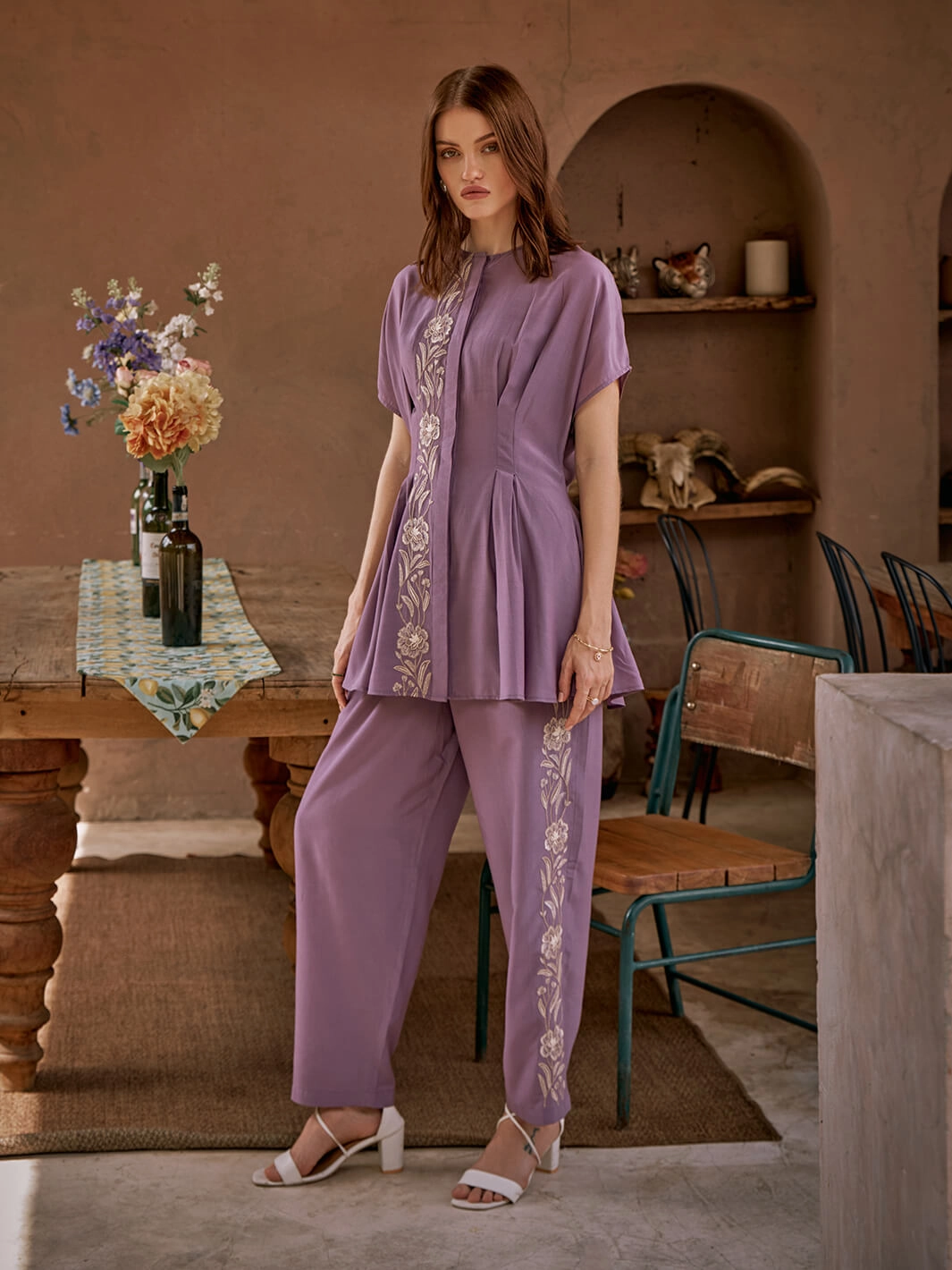 Wrinkle-Free-Finish Wrap style Liliana top