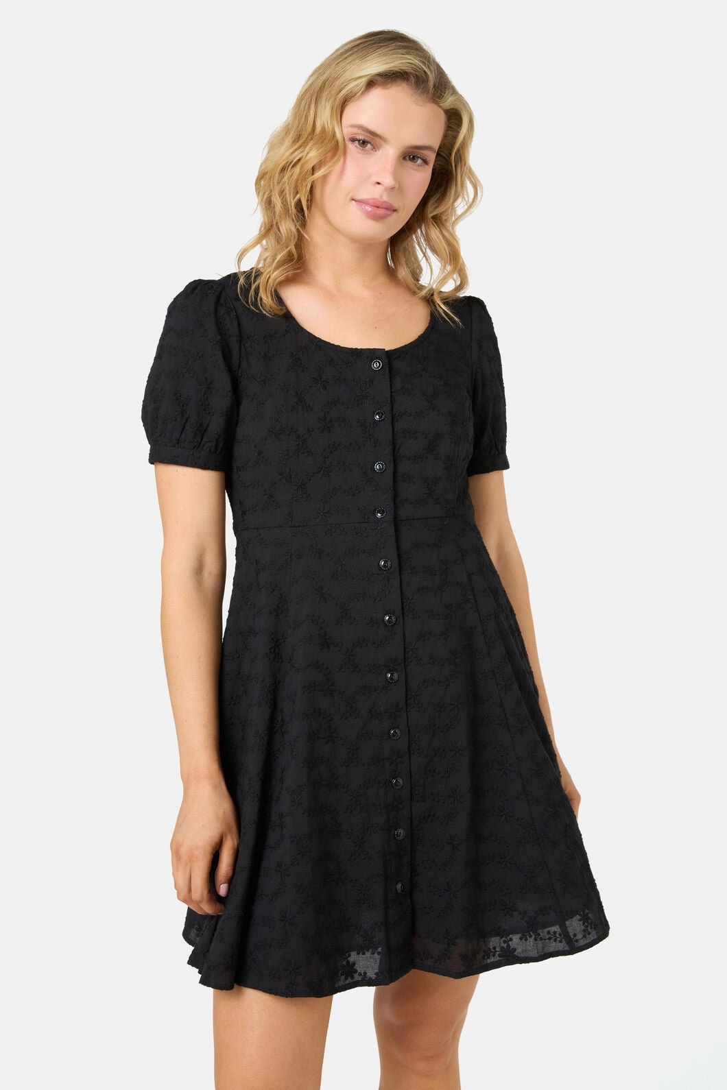 Lily Broidery Mini Dress Stay Cool