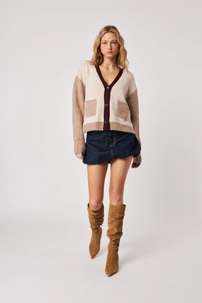 FlexibleFit Regular Fit LINDEN COLOUR BLOCK CARDIGAN