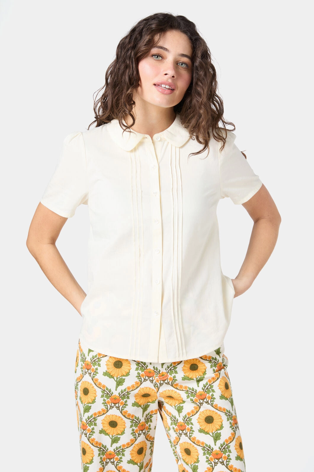 TactileWeave Lizzy Short Sleeve Blouse