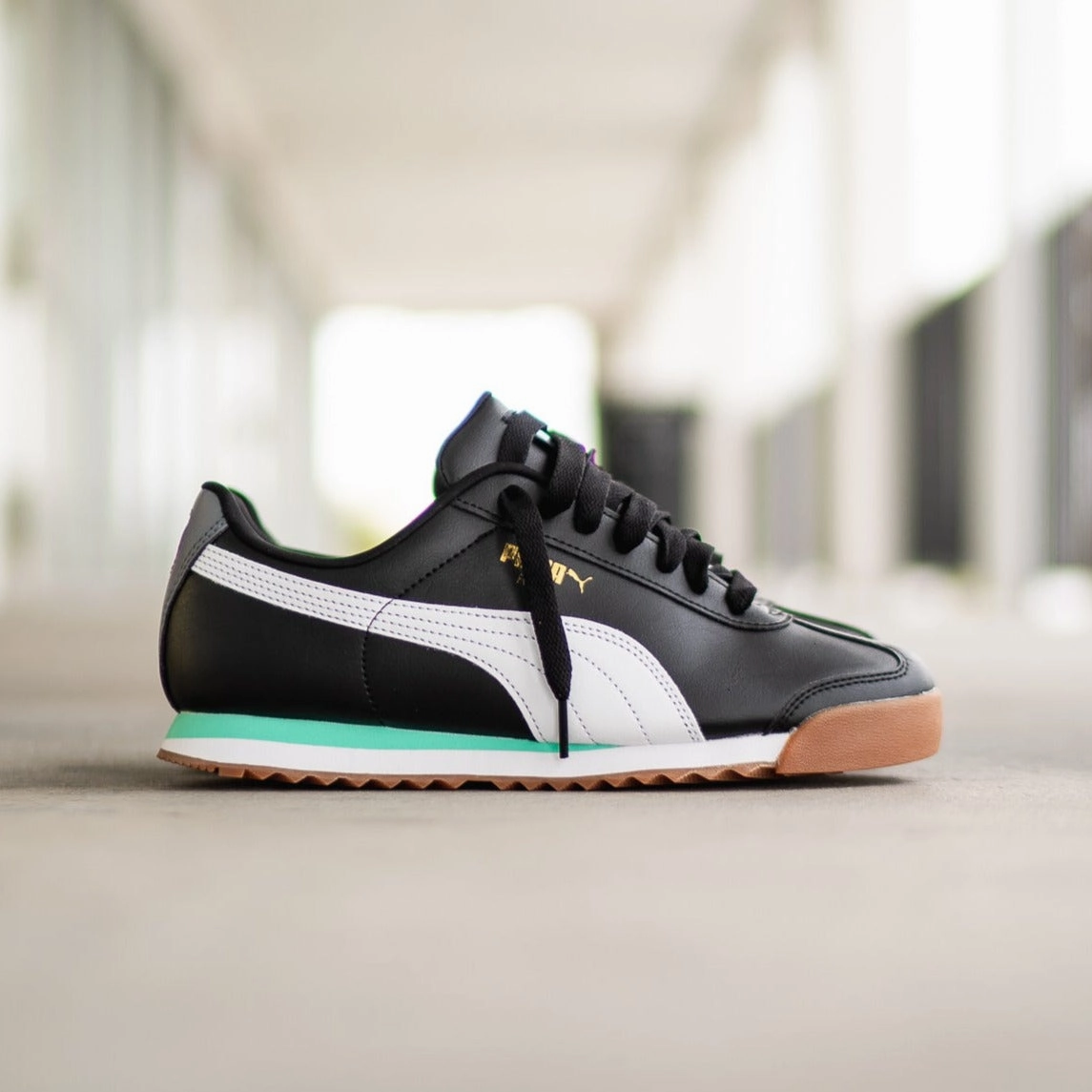 Anti Torsion System Men's Puma Roma Basic (Black/White/Mint)