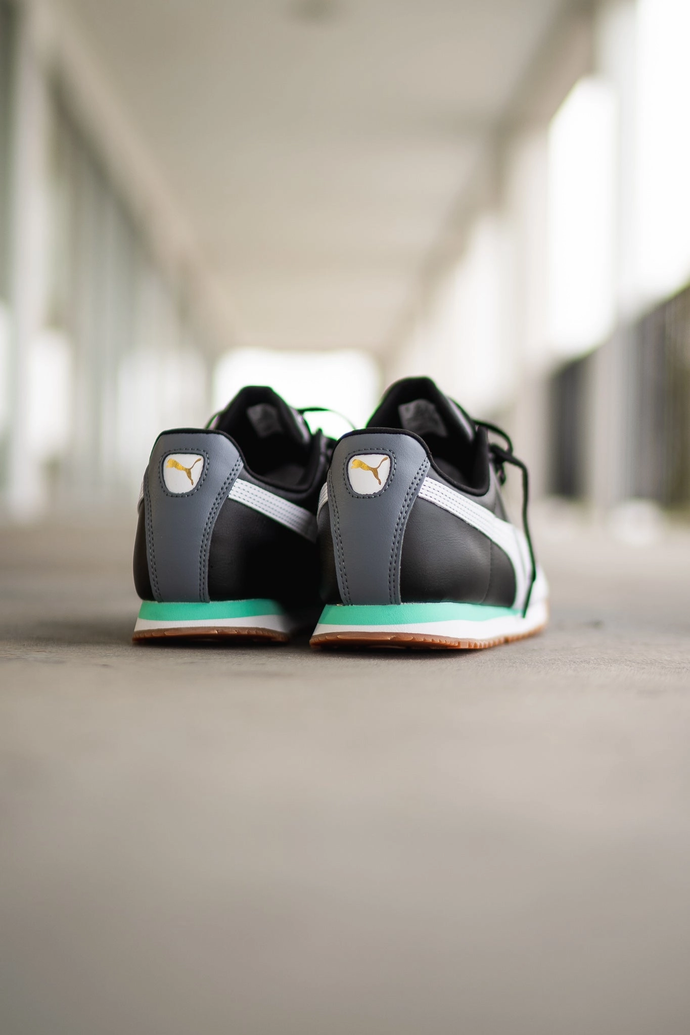 ergo fit Any Terrain Men's Puma Roma Basic (Black/White/Mint)