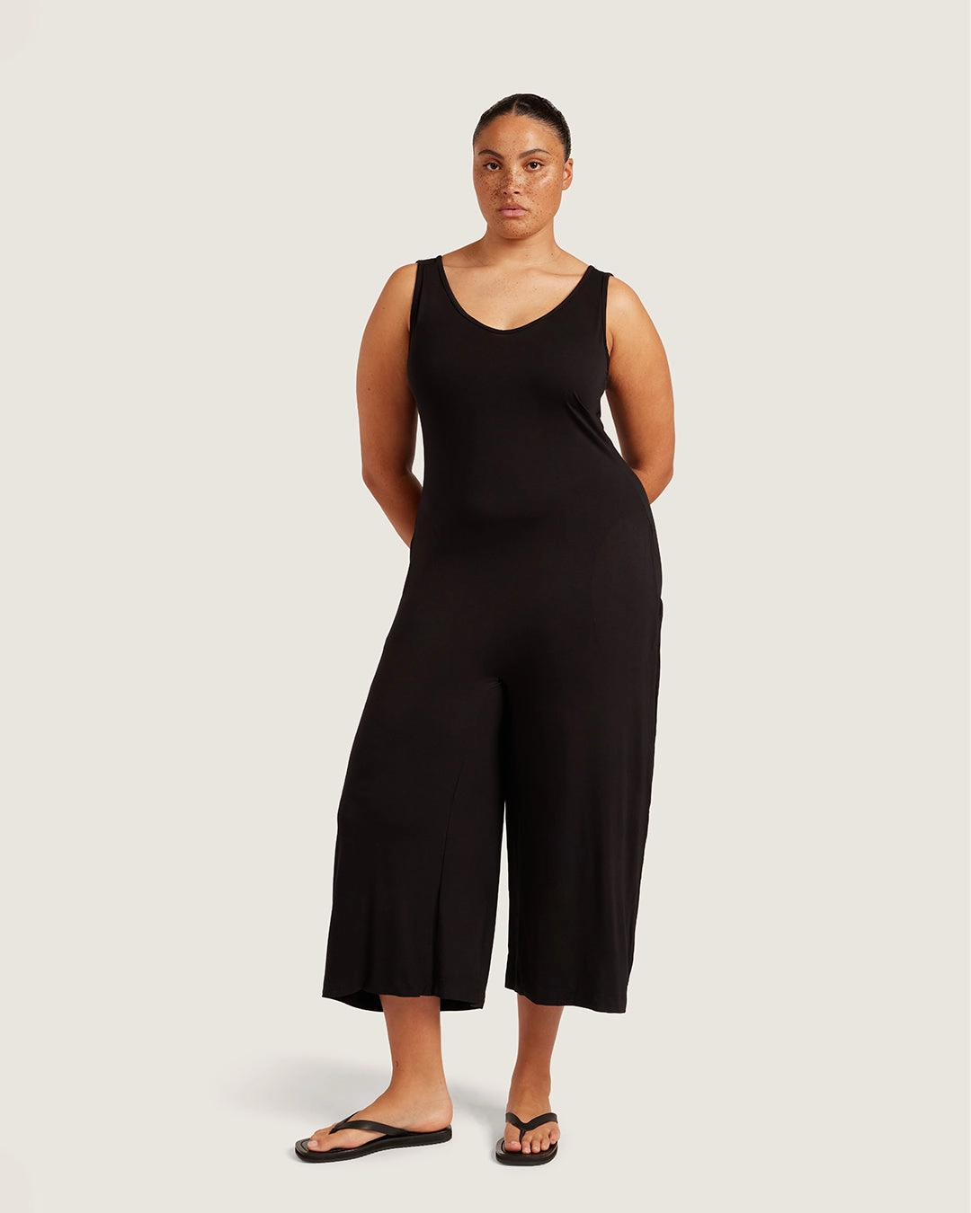 City Casual Versatile Clothing Long Jumpsuit - Black