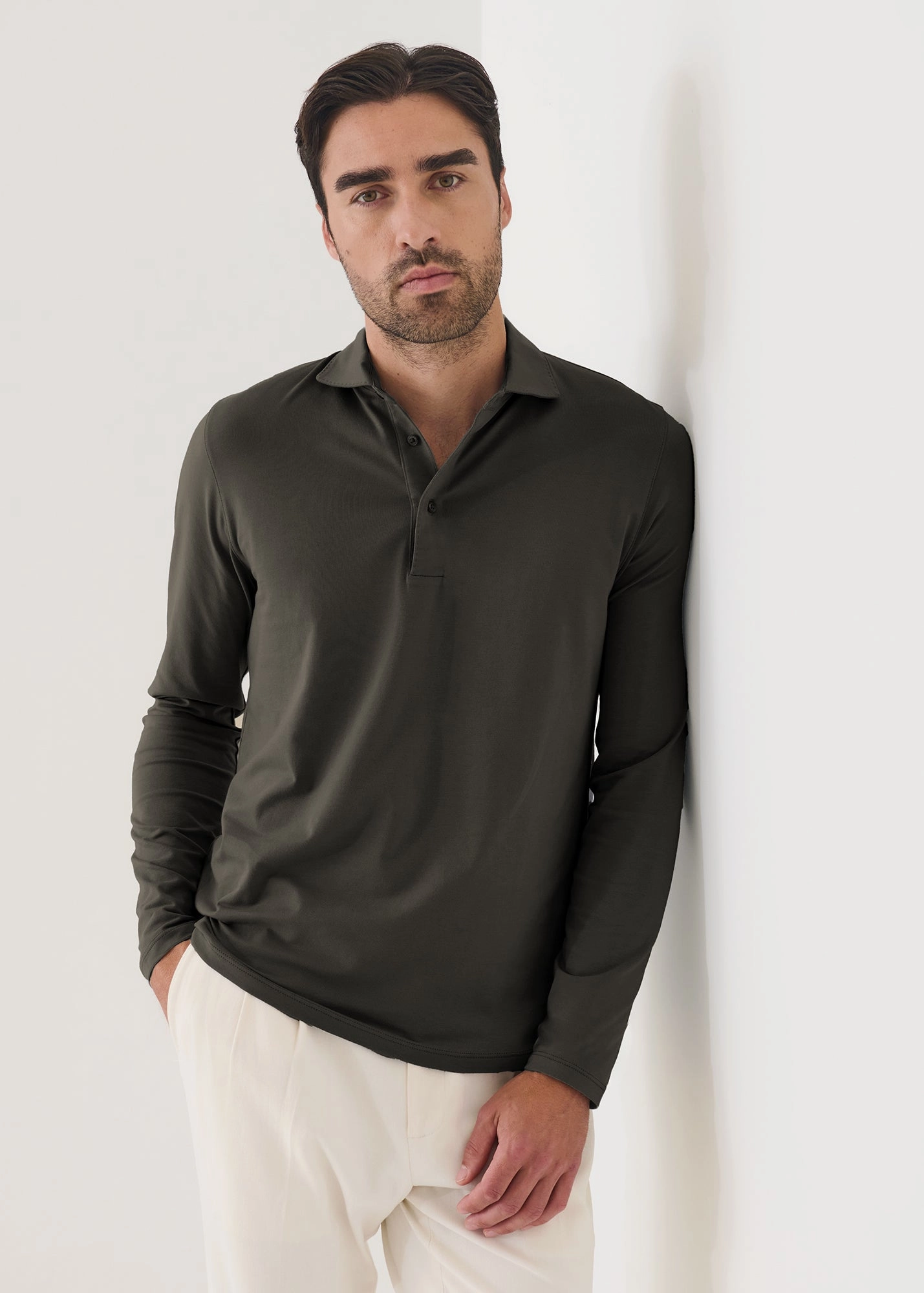 Modern Outfit Wave Core LONG SLEEVE ICONIC PIMA STRETCH POLO