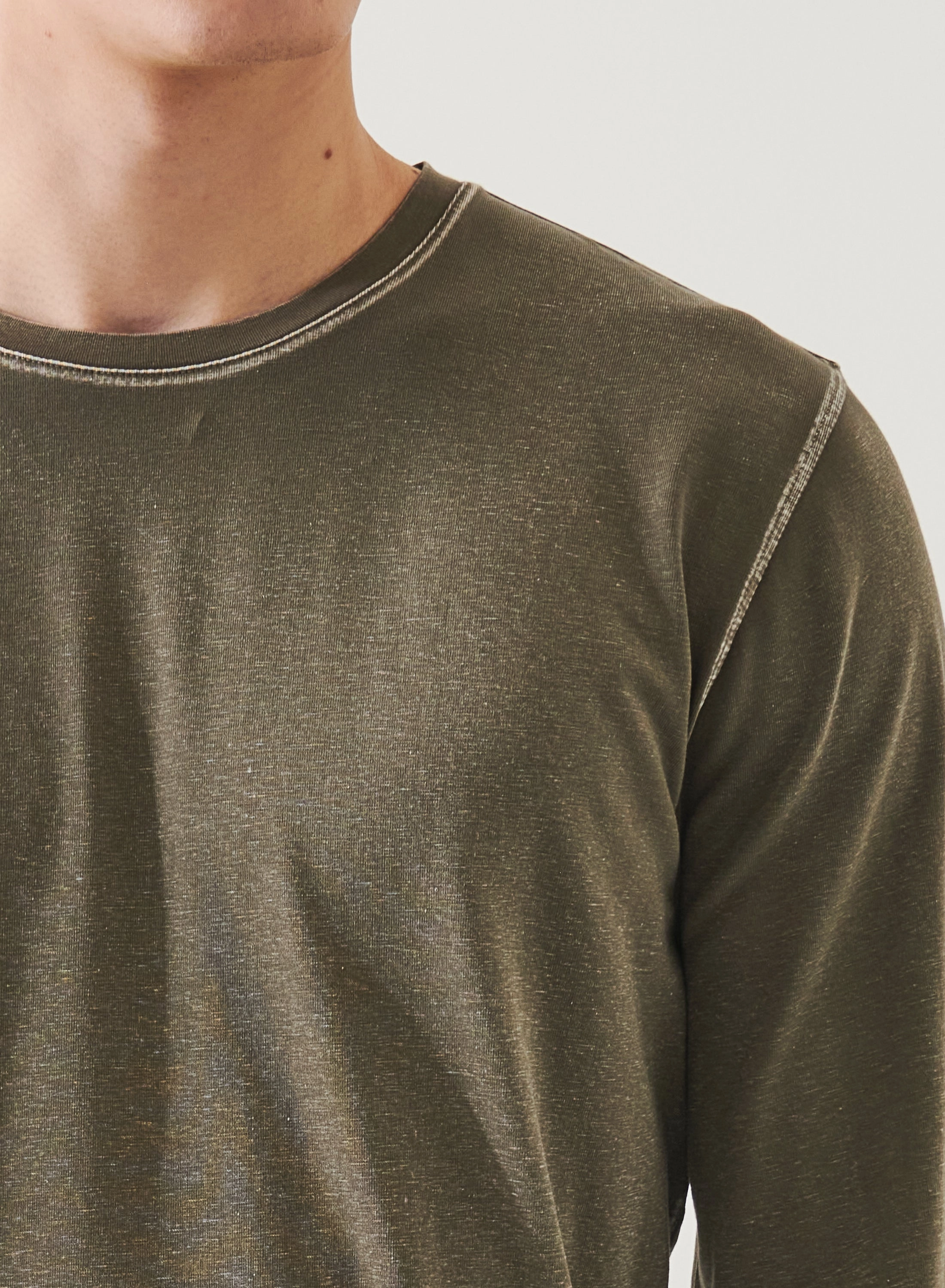 LONG SLEEVE PIMA VINTAGE CREW TEE Casual Vibe Office Attire