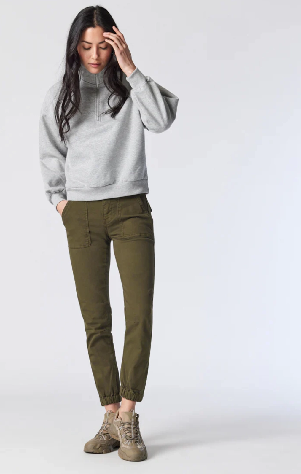 IVY DARK JADE TWILL PANT Chilly Day Ready No Iron