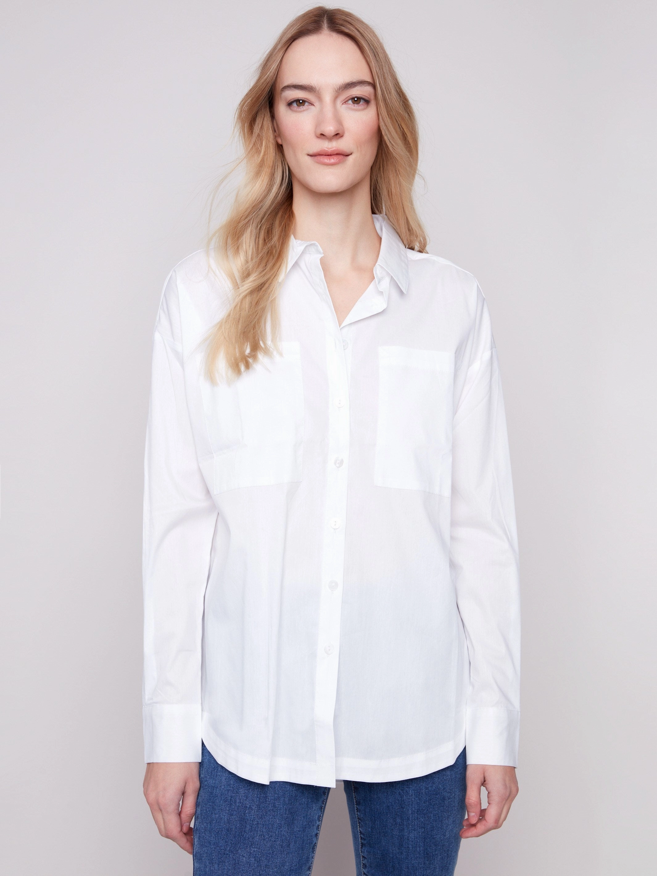 park Loose Poplin Shirt - White