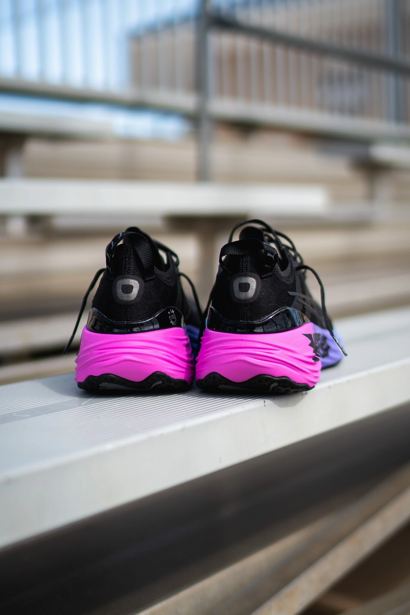 High Traction TPU Outsole Mens Puma ForeverRun Nitro Sunset (Black/Luminous Blue)