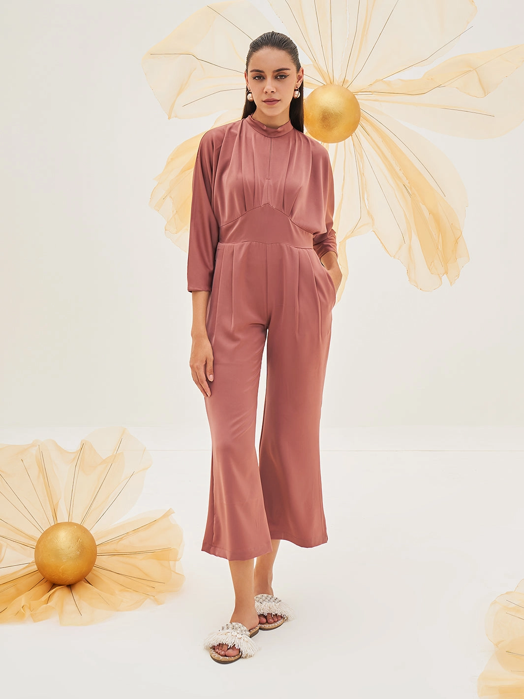 Relaxed Fit Lush Blush Jumpsuit