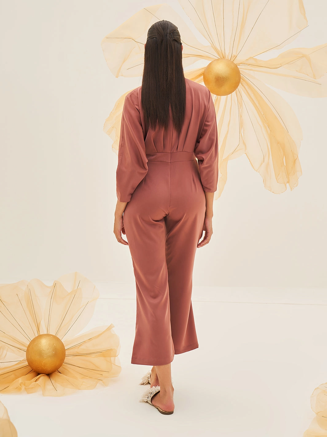 Lush Blush Jumpsuit Urban appeal Wrap-Style