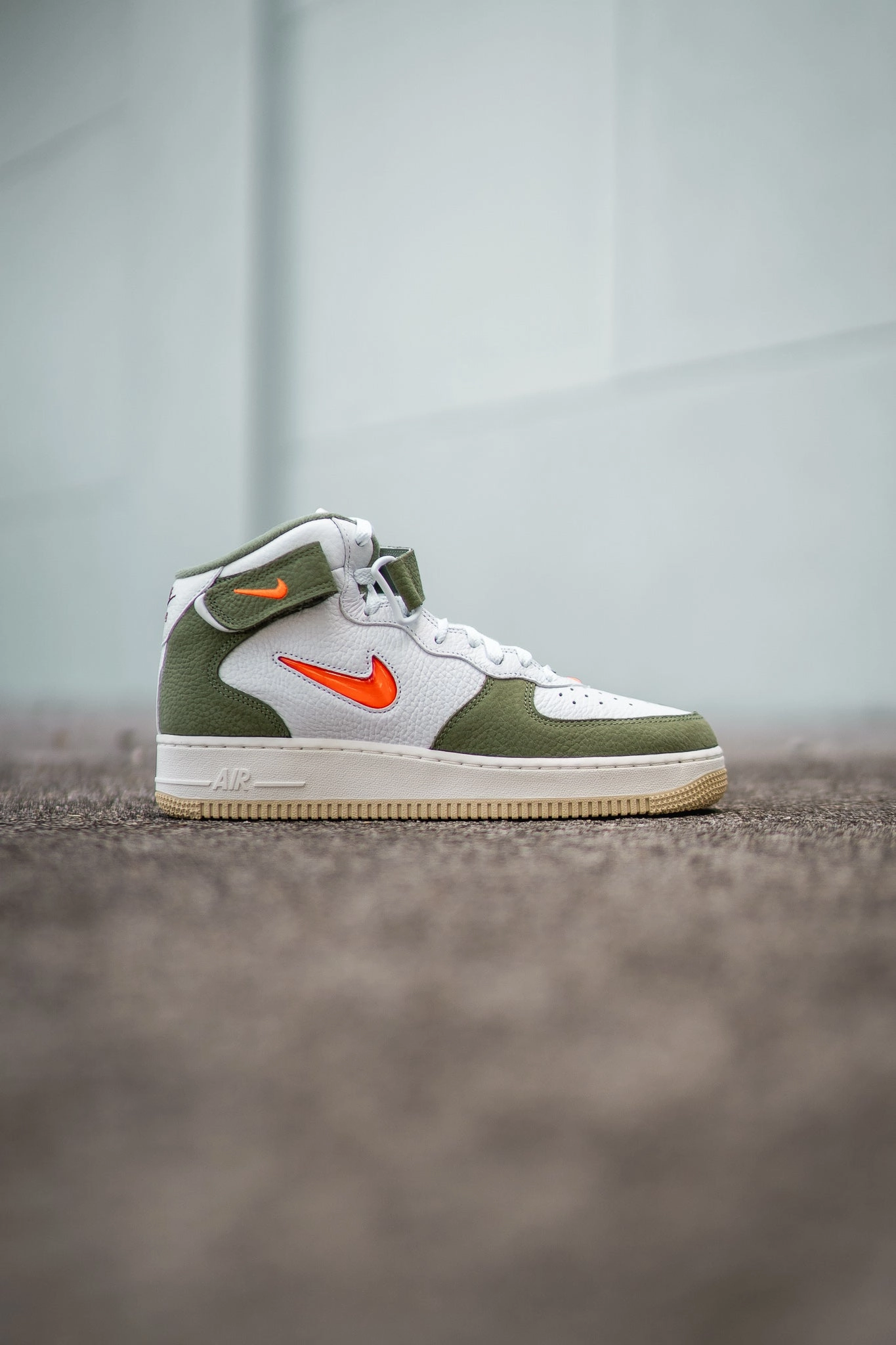 Nike Air Force 1 Mid QS (Olive Jewel) Outdoor Adventure Reinforced Heel Support