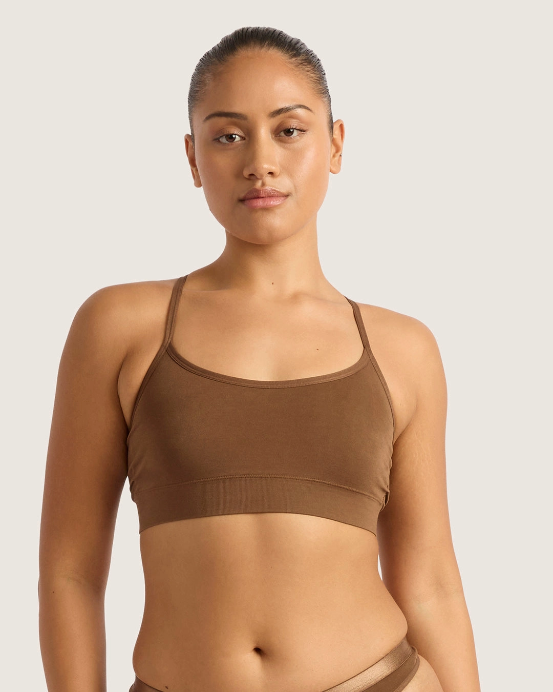 Flexible Band LYOLYTE Racerback Bralette - Clove