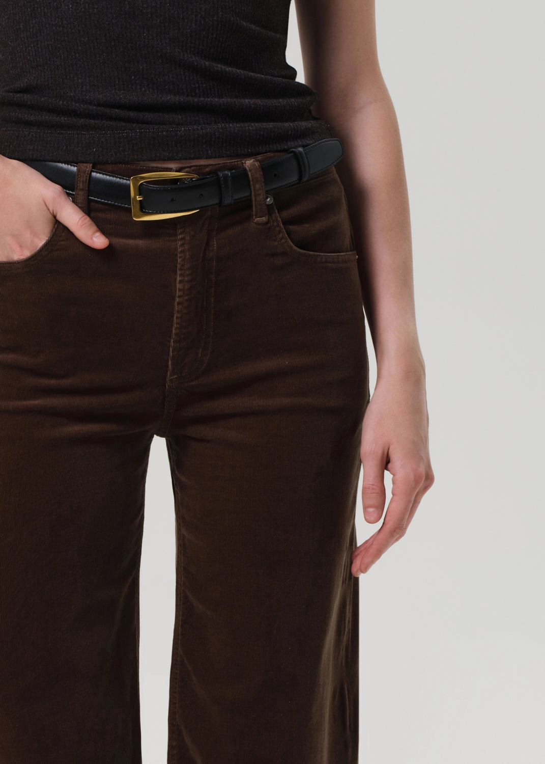 LYRA WIDE LEG CORDUROY IN COSTES Gym Safe