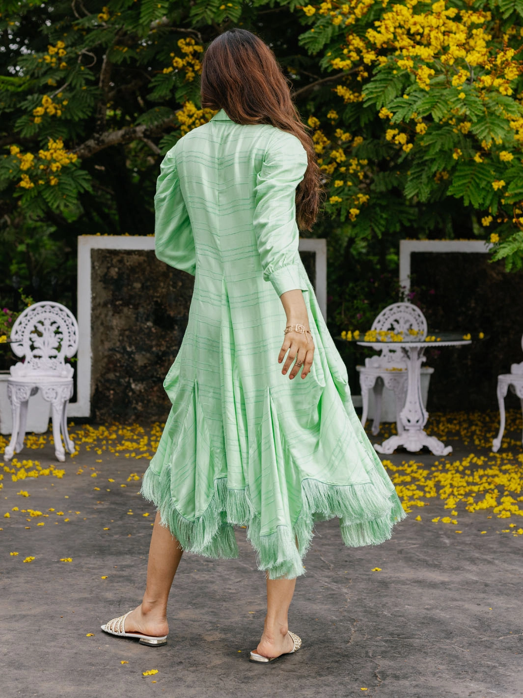 Mandalay Cowl Dress Layered Volume