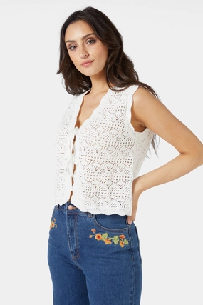 Margie Tie Front Top AntiPill Finish