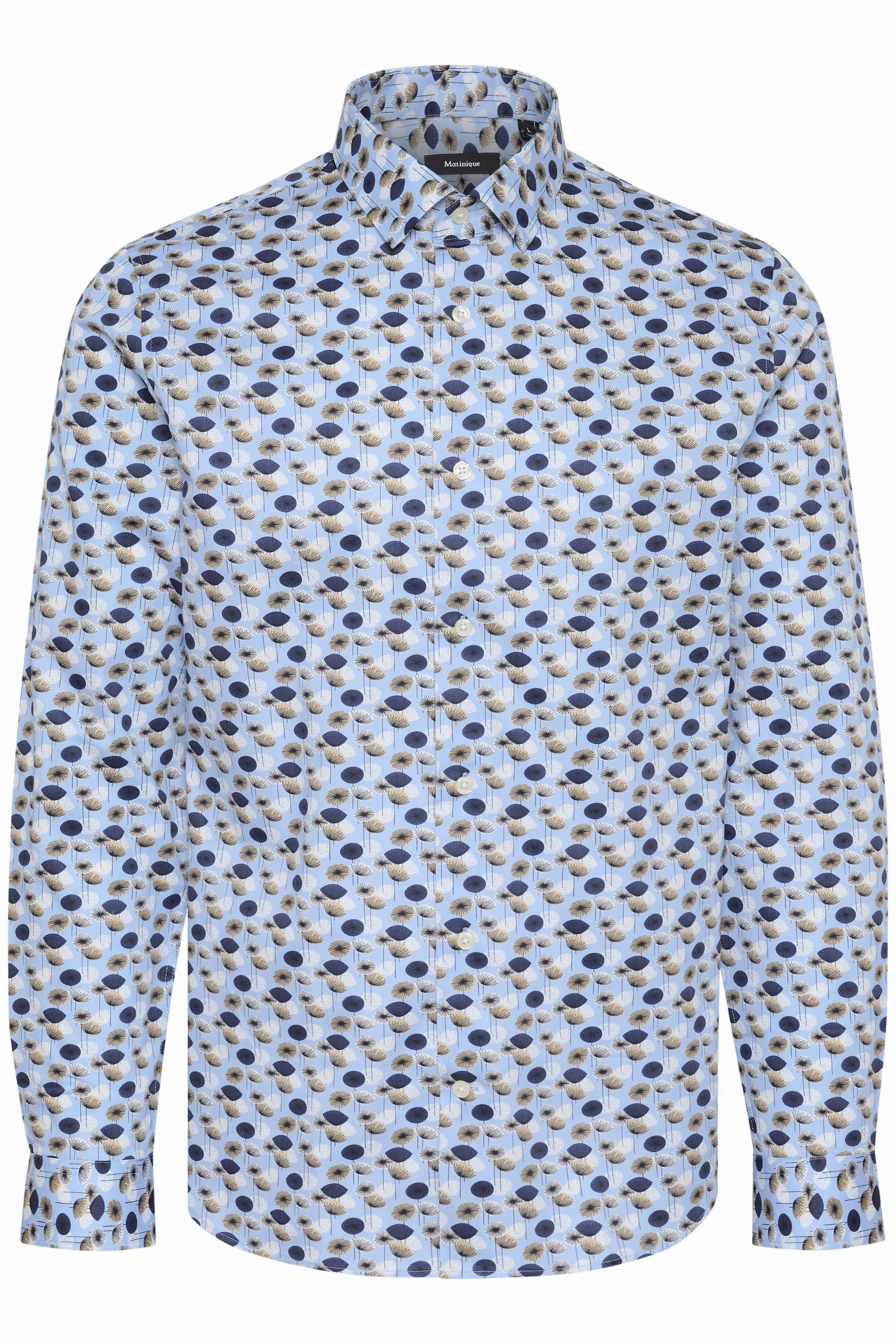 Curved Hem Design Formal Tank MATROSTOL BN LONG SLEEVE SHIRT