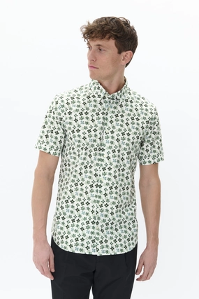 MATROSTOL SHORT SLEEVE BUTTON UP SHIRT Recycled Polyester