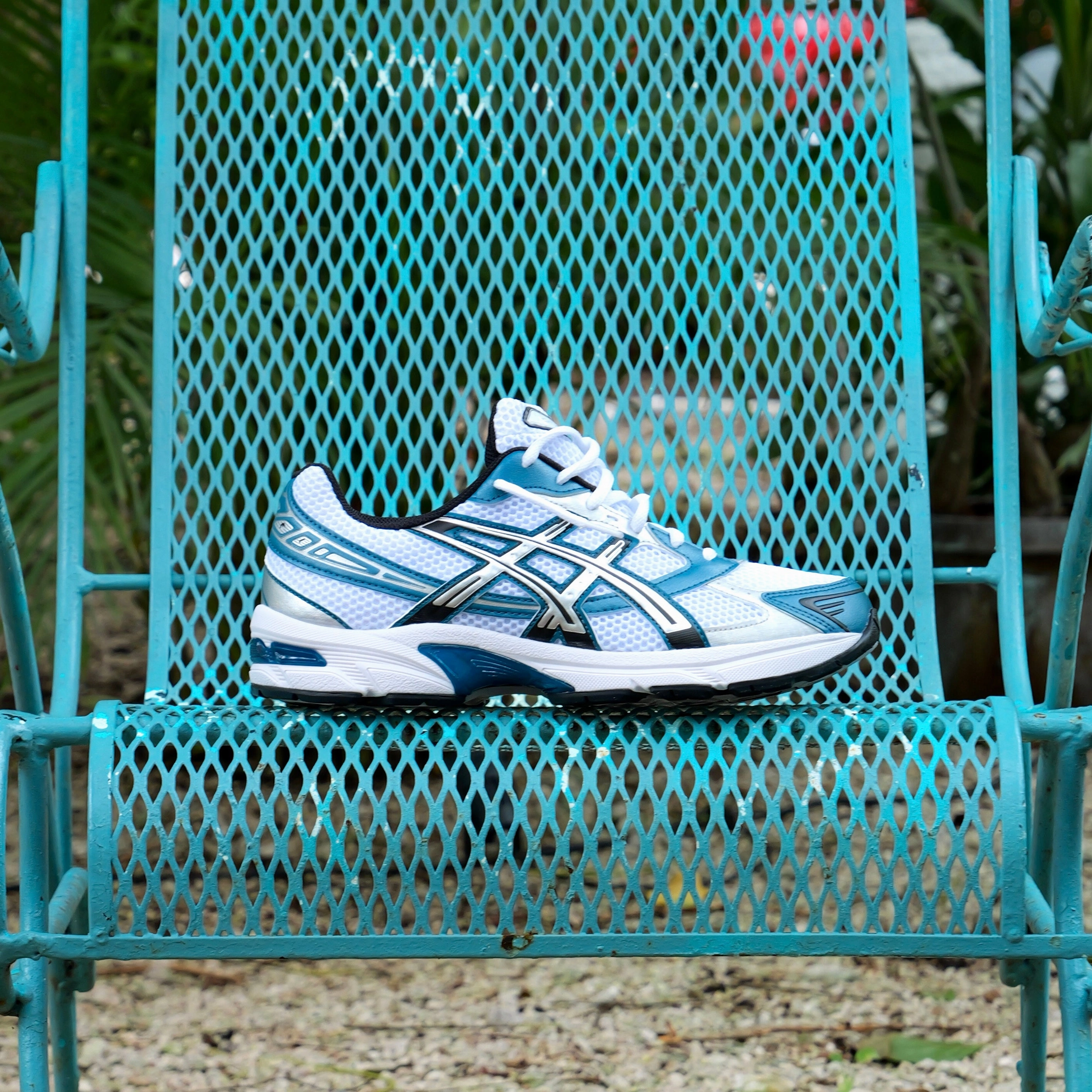 Balance Walk Precision Bonded Overlays Mens Asics Gel-1130 (White/Restful Teal)