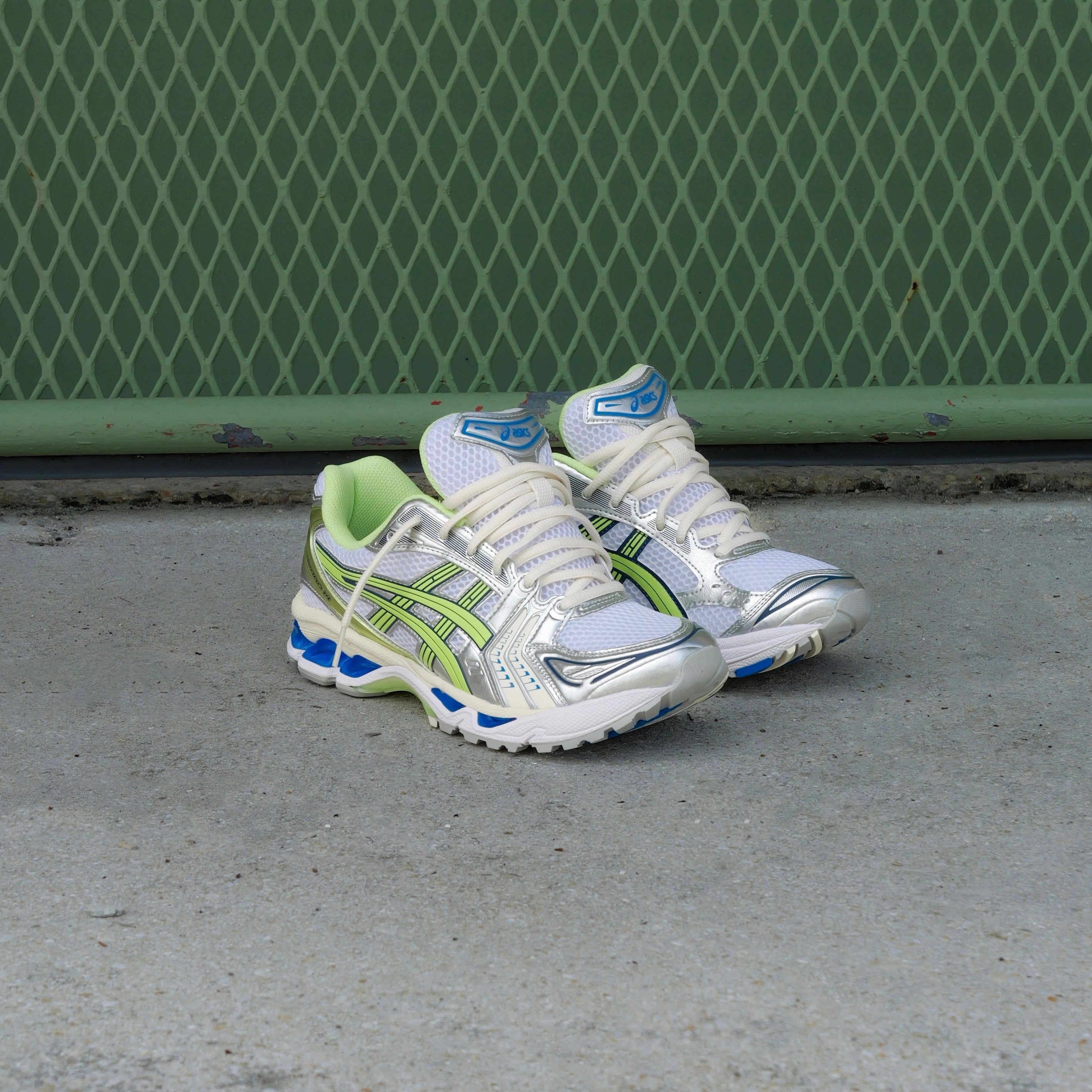 Mens Asics Gel-Kayano 14 (White/Lime Green) Run Support