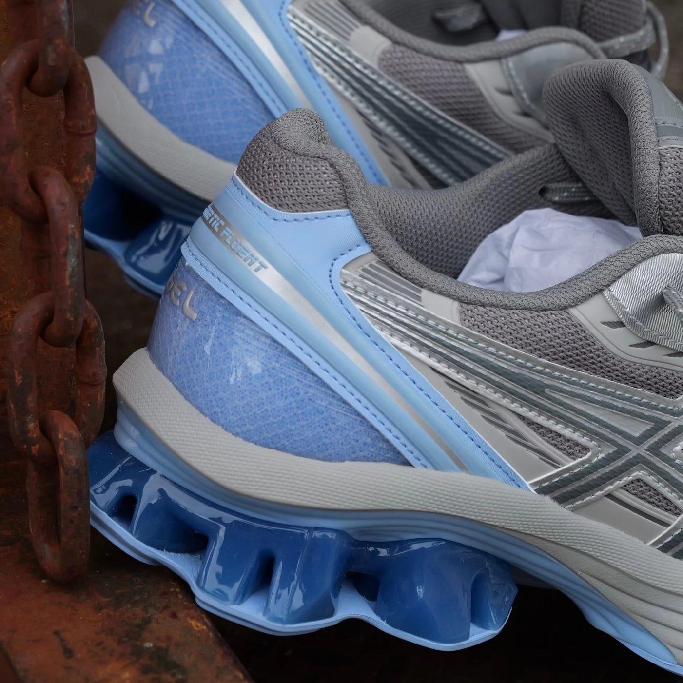 Mens Asics Gel-Kinetic Fluent (Clay Grey/Steel Grey) Slim wear