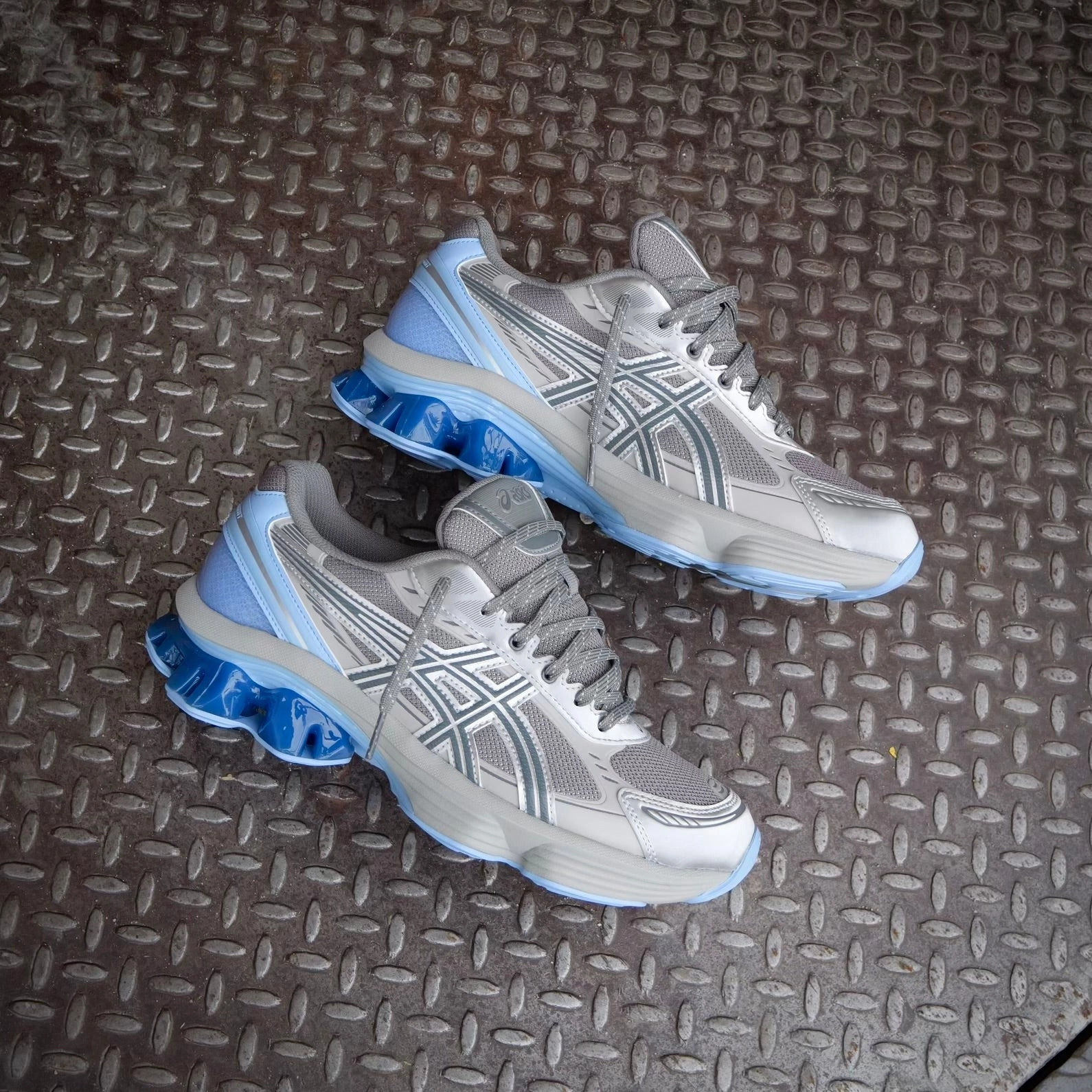 Mens Asics Gel-Kinetic Fluent (Clay Grey/Steel Grey) Comfort Flexible Sole Design