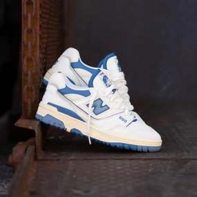 Mens New Balance 550 (White/Blue) - BB550CPD Reinforced Stitching